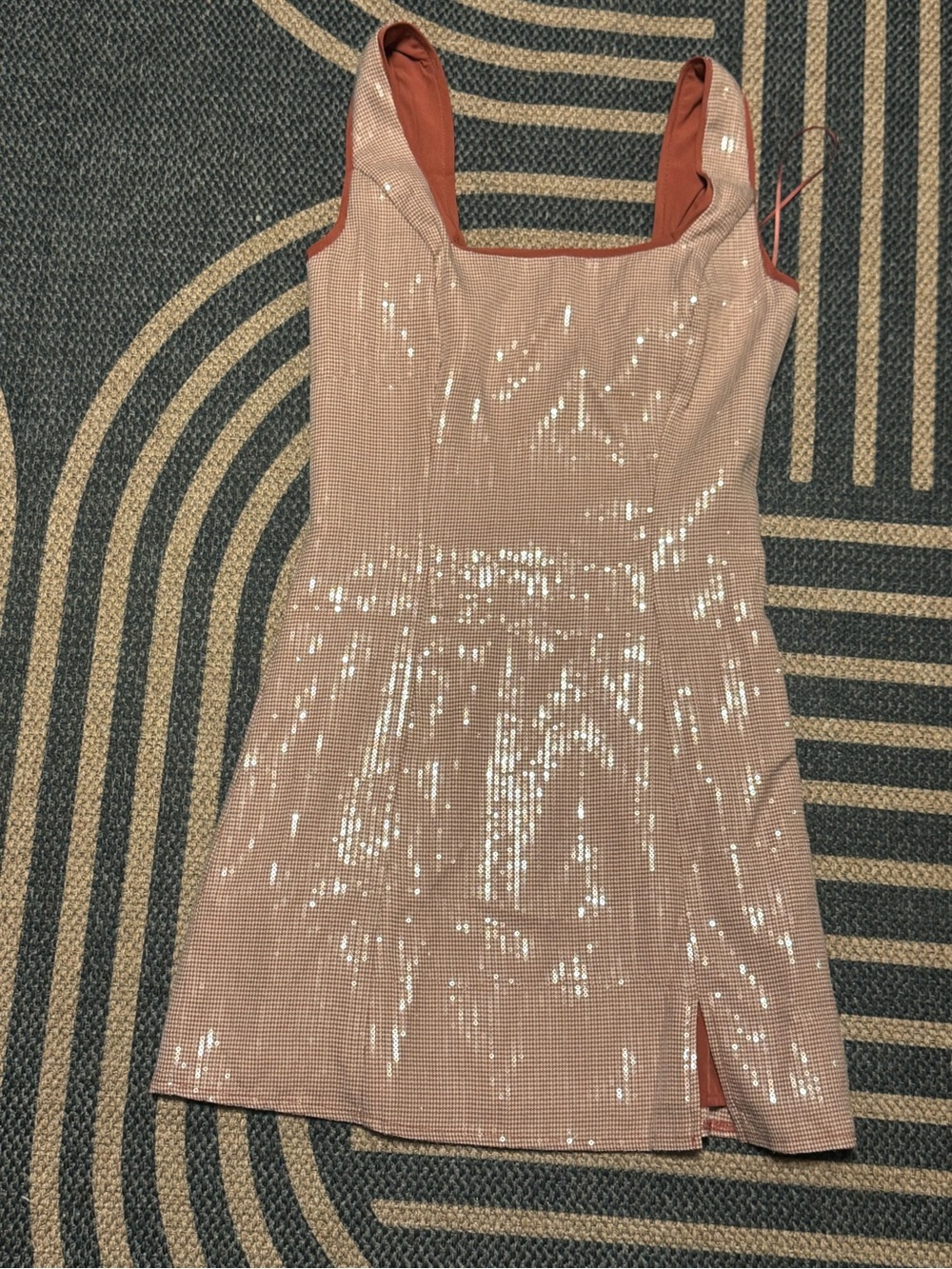 Sequined Pink Mini Dress